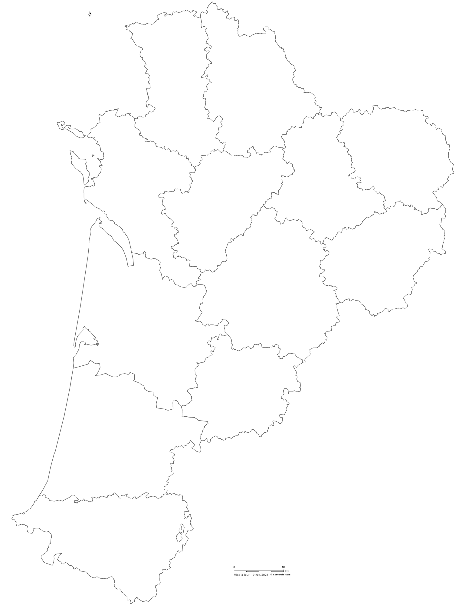 Carte Nouvelle-Aquitaine